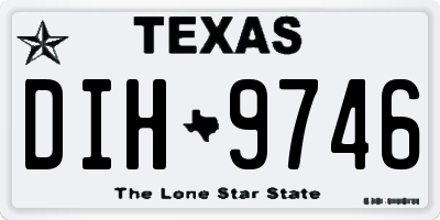 TX license plate DIH9746