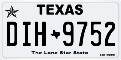 TX license plate DIH9752