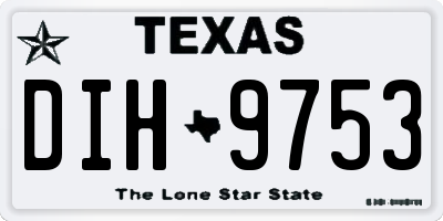 TX license plate DIH9753