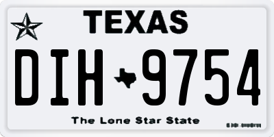 TX license plate DIH9754