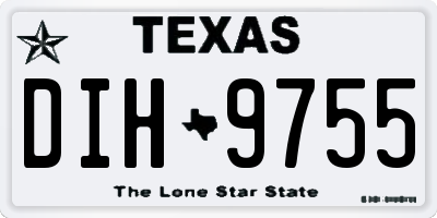 TX license plate DIH9755