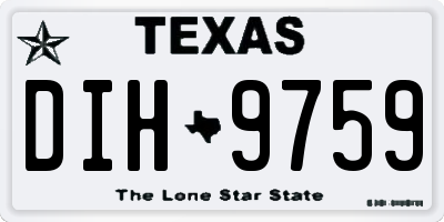 TX license plate DIH9759