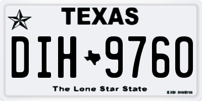 TX license plate DIH9760