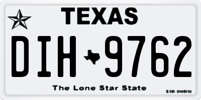 TX license plate DIH9762