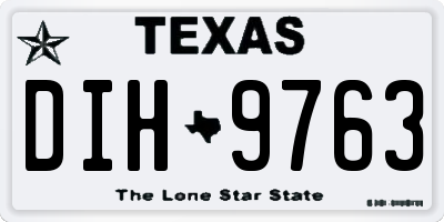 TX license plate DIH9763