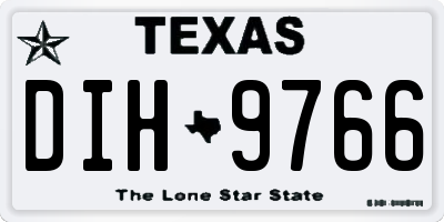 TX license plate DIH9766