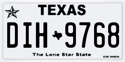 TX license plate DIH9768