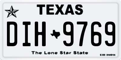 TX license plate DIH9769