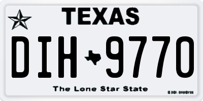 TX license plate DIH9770