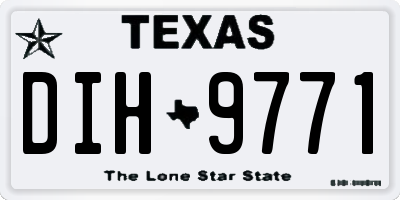 TX license plate DIH9771