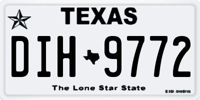 TX license plate DIH9772