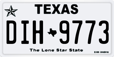 TX license plate DIH9773