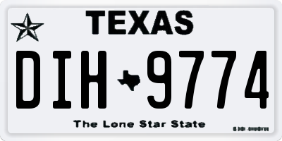 TX license plate DIH9774