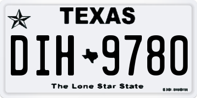 TX license plate DIH9780