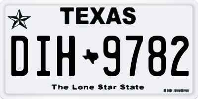 TX license plate DIH9782