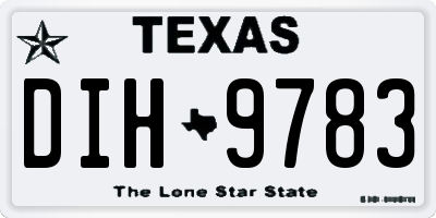 TX license plate DIH9783