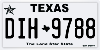 TX license plate DIH9788