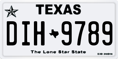 TX license plate DIH9789