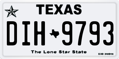 TX license plate DIH9793