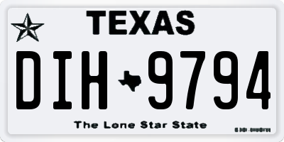 TX license plate DIH9794