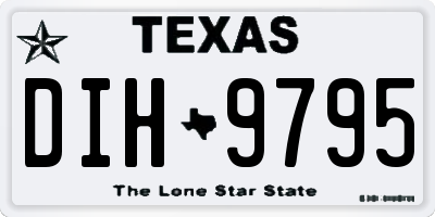 TX license plate DIH9795