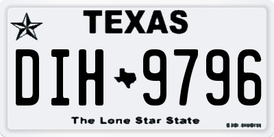 TX license plate DIH9796