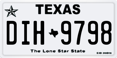 TX license plate DIH9798