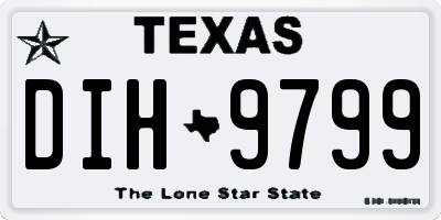 TX license plate DIH9799