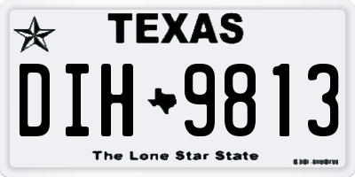 TX license plate DIH9813