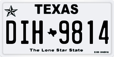 TX license plate DIH9814