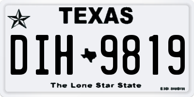 TX license plate DIH9819