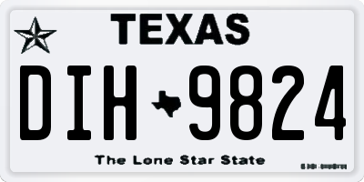 TX license plate DIH9824