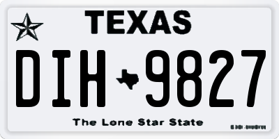 TX license plate DIH9827