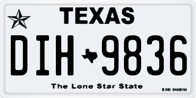 TX license plate DIH9836