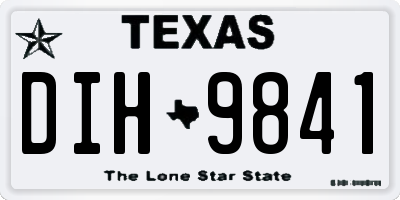 TX license plate DIH9841
