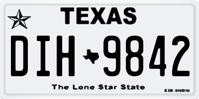 TX license plate DIH9842