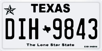 TX license plate DIH9843