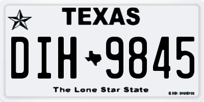 TX license plate DIH9845