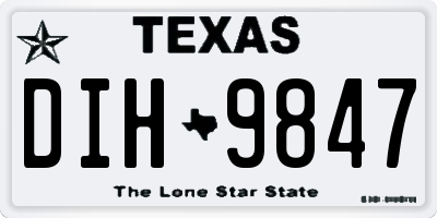 TX license plate DIH9847