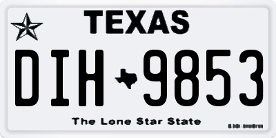 TX license plate DIH9853