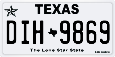 TX license plate DIH9869