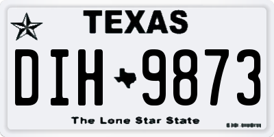 TX license plate DIH9873