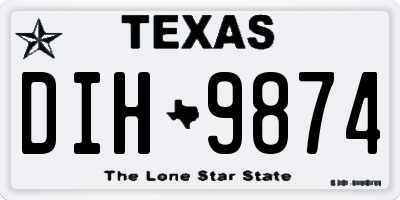 TX license plate DIH9874