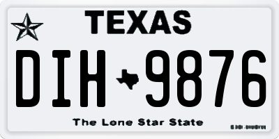 TX license plate DIH9876