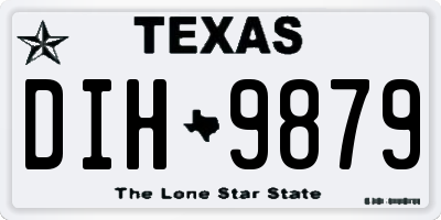 TX license plate DIH9879
