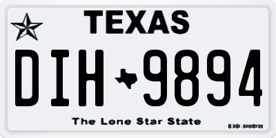 TX license plate DIH9894