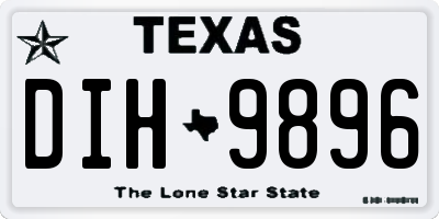 TX license plate DIH9896