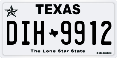 TX license plate DIH9912