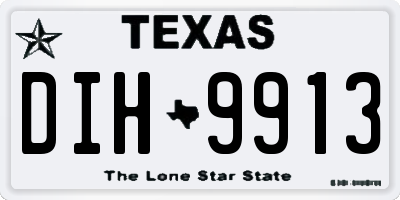 TX license plate DIH9913