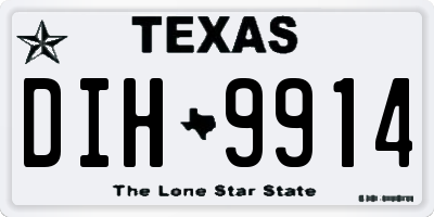 TX license plate DIH9914